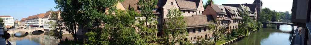 Hier sehen Sie die Aussicht vom Ludwig-Erhard Gebäude aus.